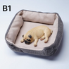 Pug with sleeping bed