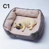 Pug with sleeping bed